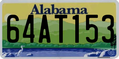 AL license plate 64AT153
