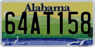 AL license plate 64AT158