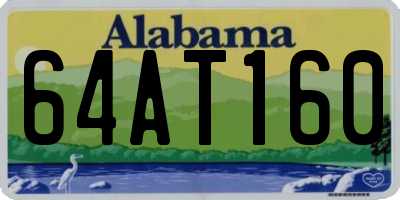 AL license plate 64AT160