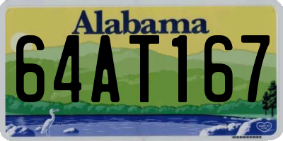 AL license plate 64AT167