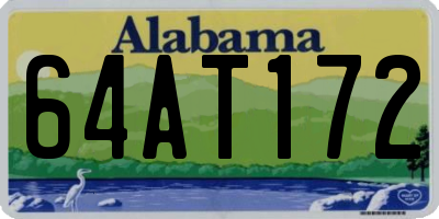 AL license plate 64AT172