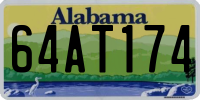 AL license plate 64AT174