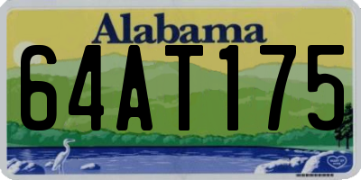 AL license plate 64AT175