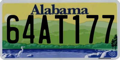 AL license plate 64AT177