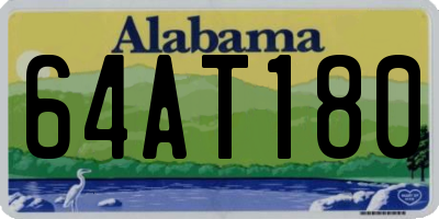 AL license plate 64AT180
