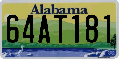 AL license plate 64AT181