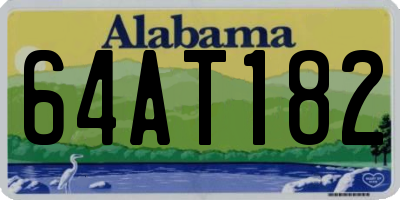 AL license plate 64AT182