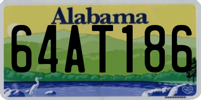 AL license plate 64AT186