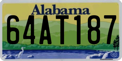 AL license plate 64AT187