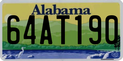 AL license plate 64AT190