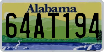 AL license plate 64AT194
