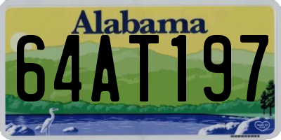 AL license plate 64AT197