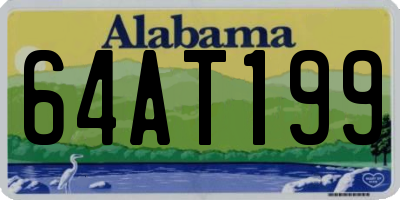AL license plate 64AT199