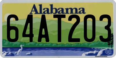 AL license plate 64AT203