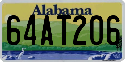 AL license plate 64AT206