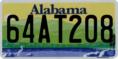 AL license plate 64AT208