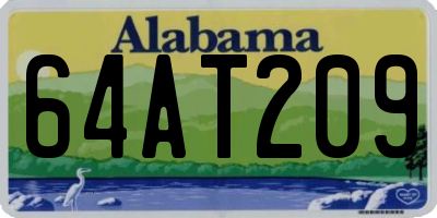 AL license plate 64AT209