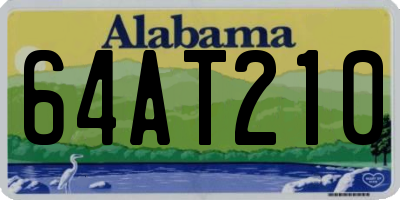 AL license plate 64AT210