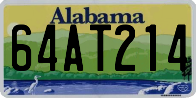 AL license plate 64AT214