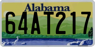AL license plate 64AT217
