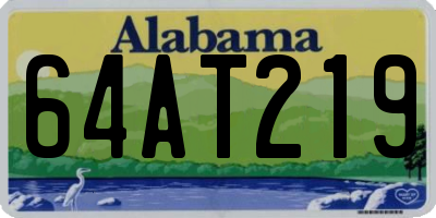 AL license plate 64AT219
