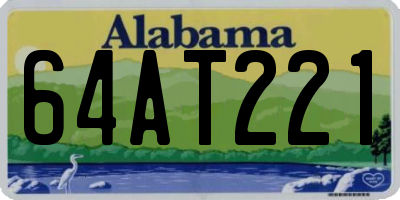 AL license plate 64AT221