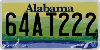 AL license plate 64AT222