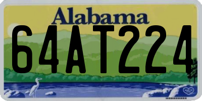AL license plate 64AT224