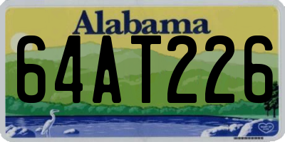 AL license plate 64AT226