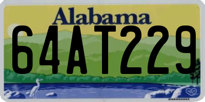 AL license plate 64AT229