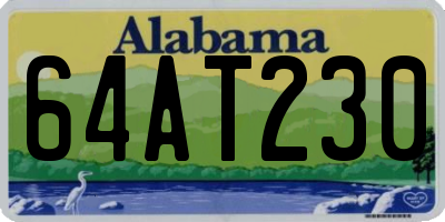 AL license plate 64AT230