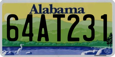 AL license plate 64AT231