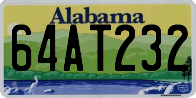 AL license plate 64AT232