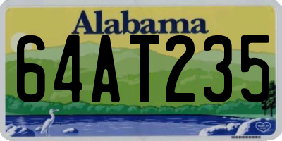 AL license plate 64AT235