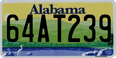 AL license plate 64AT239