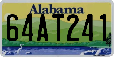 AL license plate 64AT241