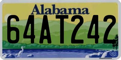 AL license plate 64AT242