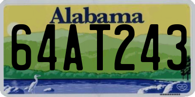 AL license plate 64AT243