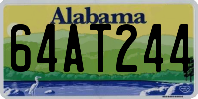 AL license plate 64AT244
