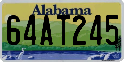 AL license plate 64AT245