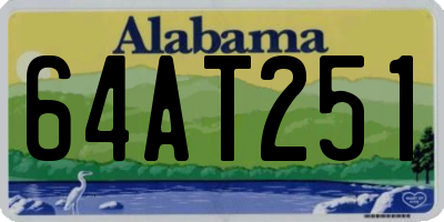 AL license plate 64AT251