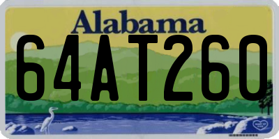 AL license plate 64AT260