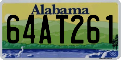 AL license plate 64AT261