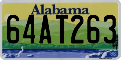 AL license plate 64AT263