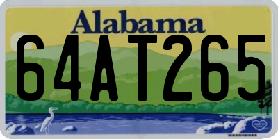 AL license plate 64AT265