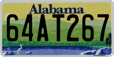 AL license plate 64AT267
