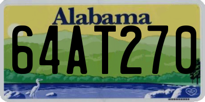 AL license plate 64AT270