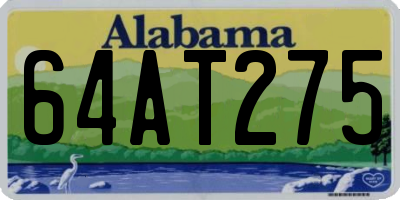 AL license plate 64AT275