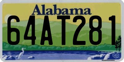 AL license plate 64AT281