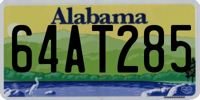 AL license plate 64AT285